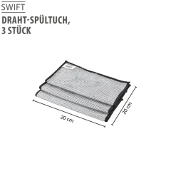 Draht-Spültuch SWIFT, 3 Stück