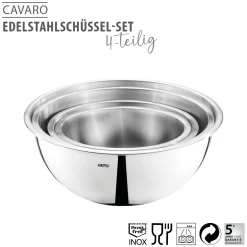 Edelstahlschüssel-Set CAVARO, 4-teilig