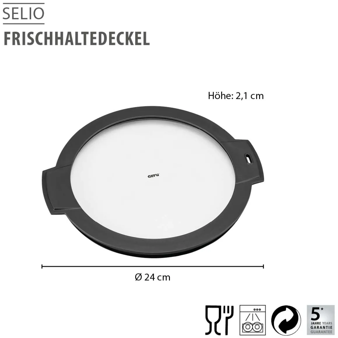 Frischhaltedeckel SELIO, Ø 24 cm
