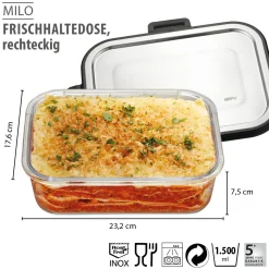 Frischhaltedose MILO, rechteckig, 1500 ml
