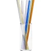 Glastrinkhalm FUTURE, 23 cm bunt 8 Stück mit Bürste