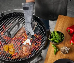 Grillhandschuhe BBQ, Veloursleder