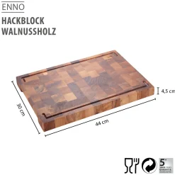 Hackblock ENNO, Walnussholz