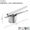 Kartoffel-, Saft- und Spätzlepresse PRENSO