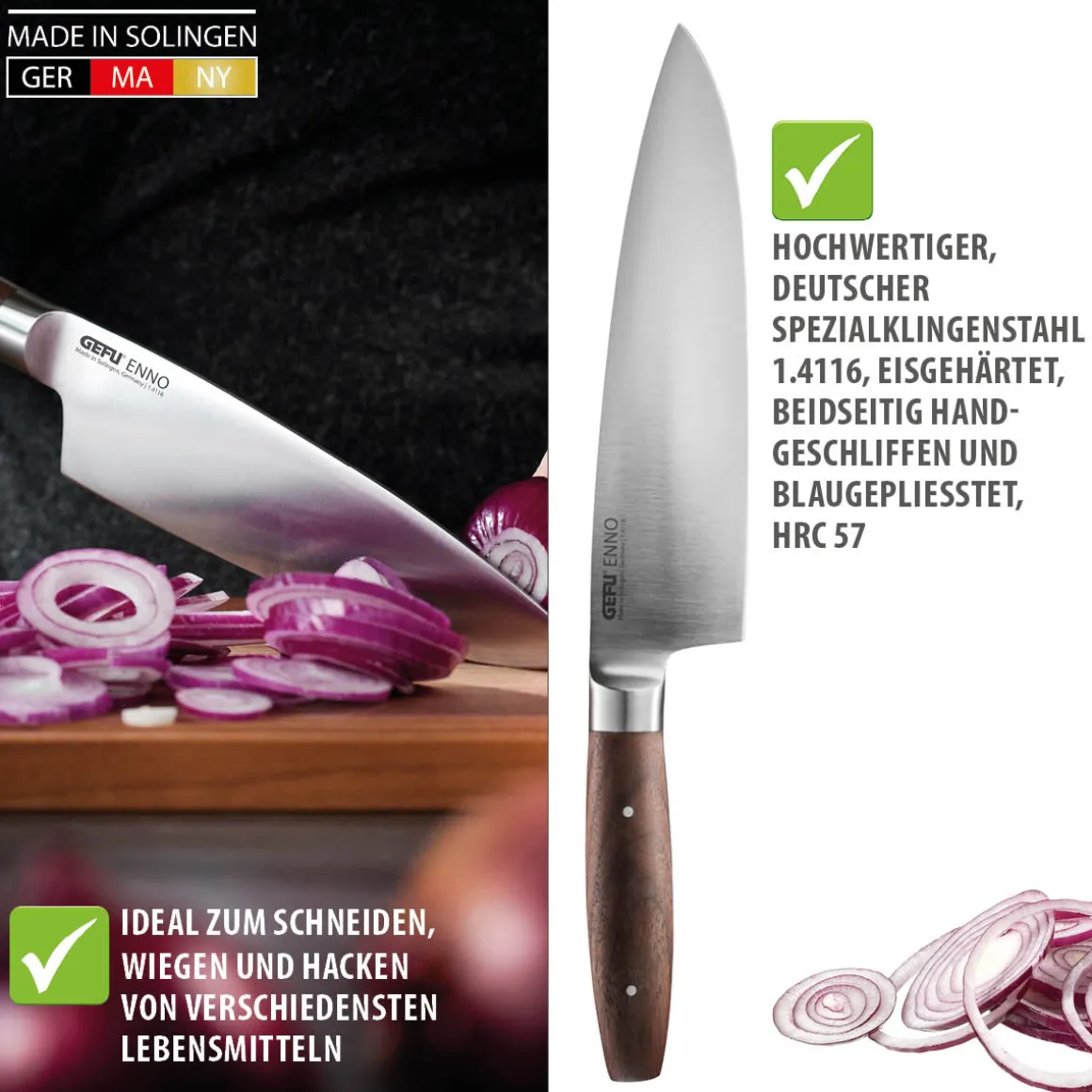 Kochmesser ENNO, 20 cm
