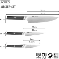 Messer-Set ACURO, 3-teilig