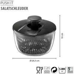 Salatschleuder PUSH IT, 5 L