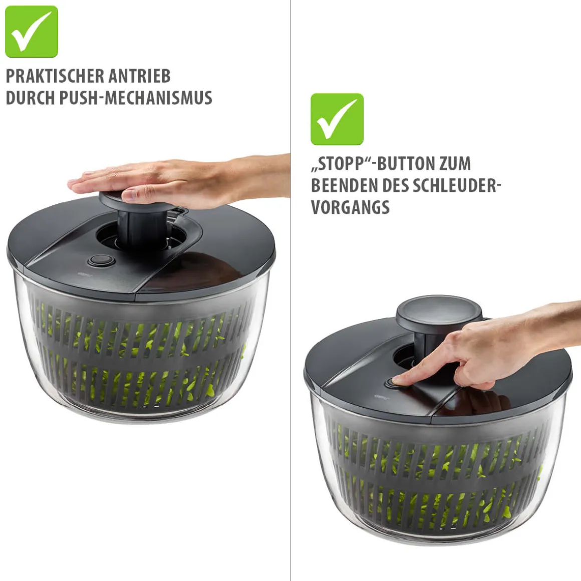 Salatschleuder PUSH IT, 5 L