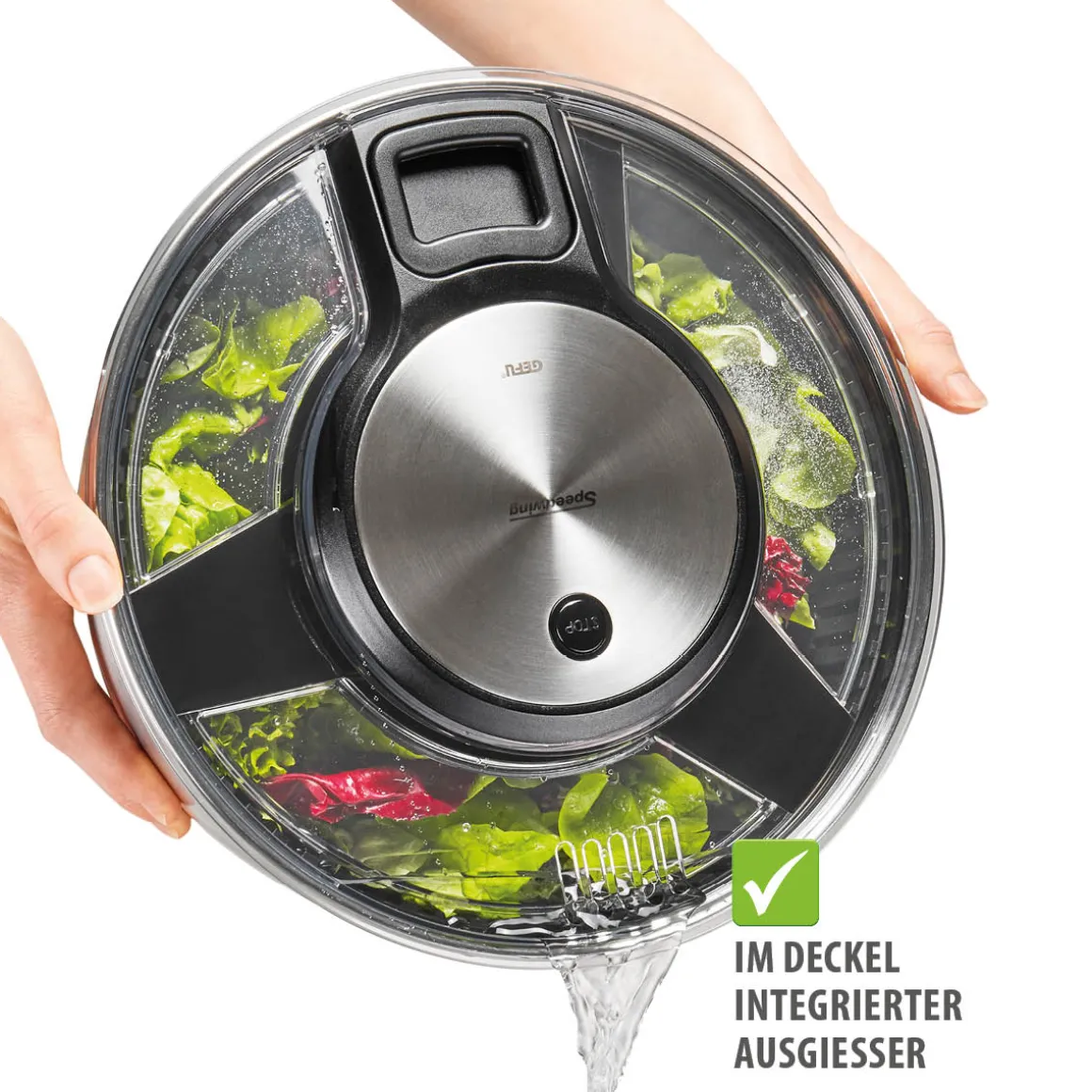 Salatschleuder SPEEDWING®, Edelstahl, 5 L