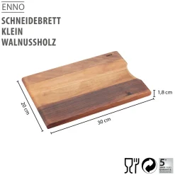 Schneidebrett ENNO, klein, Walnussholz