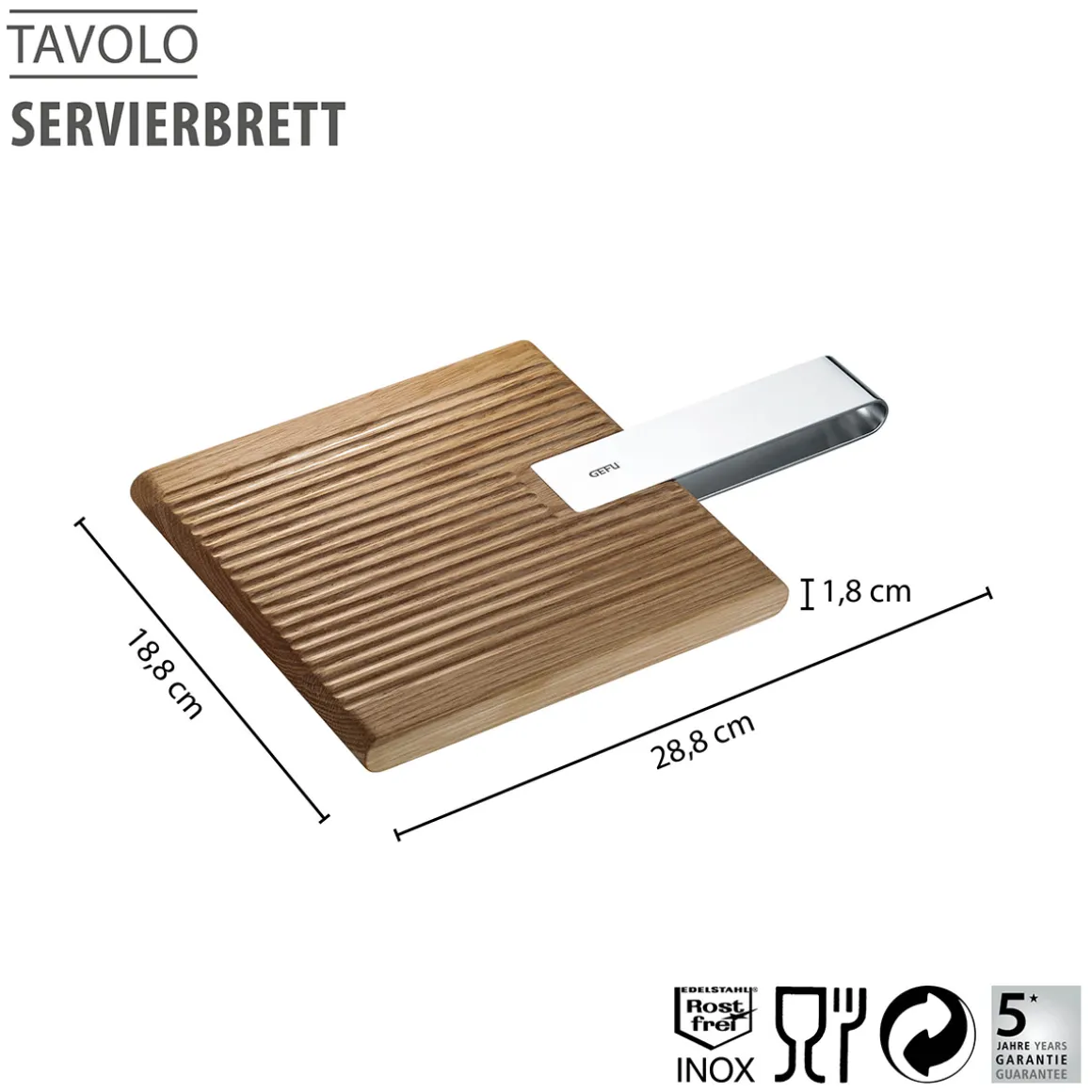 Servierbrett TAVOLO, quadratisch