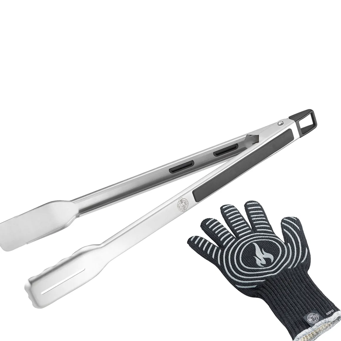 Set: Grillzange BBQ + Grillhandschuh BBQ