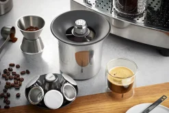 Set: Trichter und Kaffeemaß-Set CONSCIO + 4 Kaffeekapseln CONSCIO + 80 Ersatz-Aroma-Sticker CONSCIO + Kaffeesatz Sammelbehälter CONSCIO