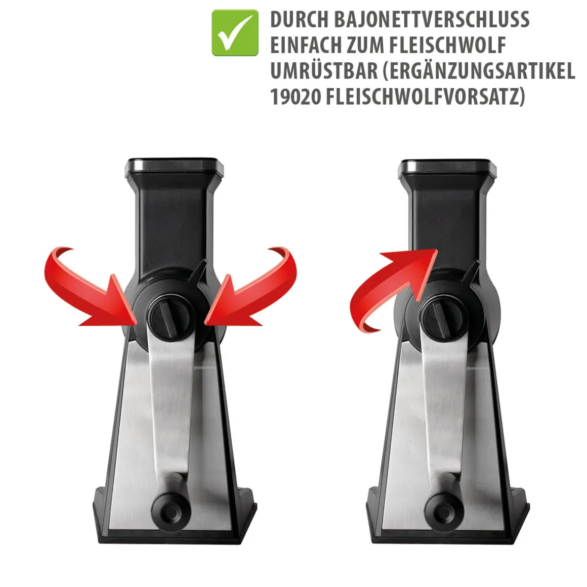 Set: Trommelreibe + Fleischwolfvorsatz TRANSFORMA®