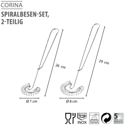 Spiralbesen-Set CORINA, 2-teilig