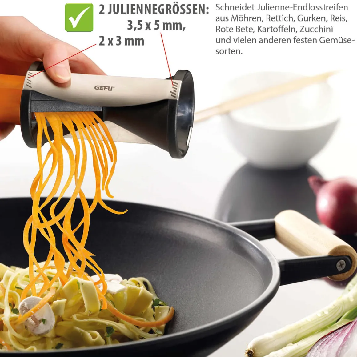 Spiralschneider SPIRELLI® inkl. Reinigungsbürste