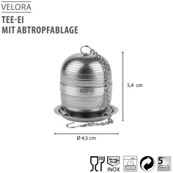 Tee-Ei mit Abtropfablage VELORA