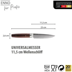 Universalmesser ENNO, 11,5 cm Wellenschliff