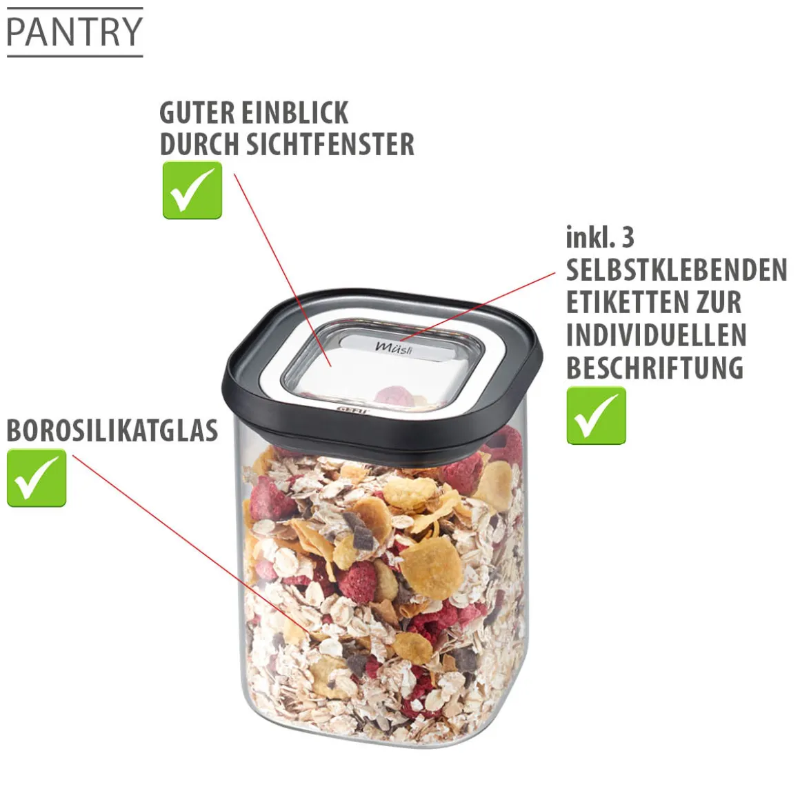 Vorratsdosen-Set PANTRY, 4-teilig