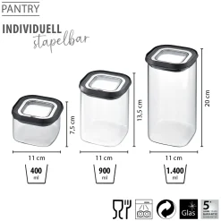 Vorratsdosen-Set PANTRY, 3-teilig