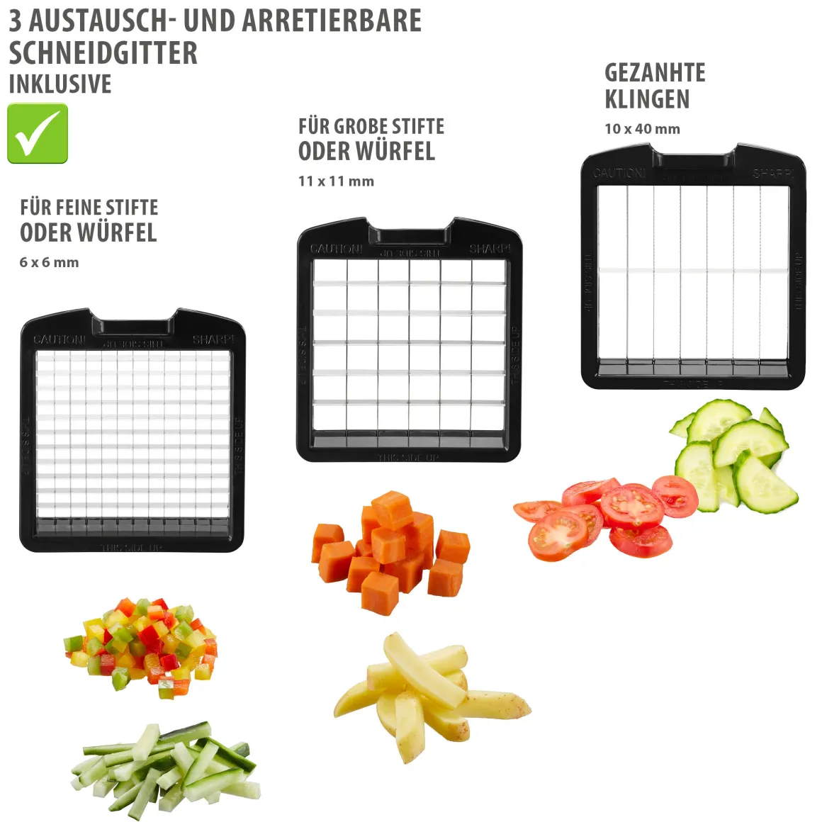 Würfel- und Stifteschneider inkl. Aufbewahrungsbehälter